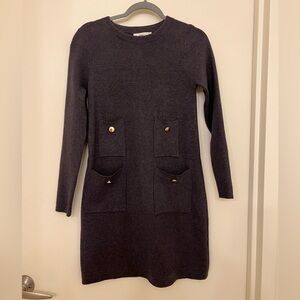 Zara Classy Gray Sweater Dress S